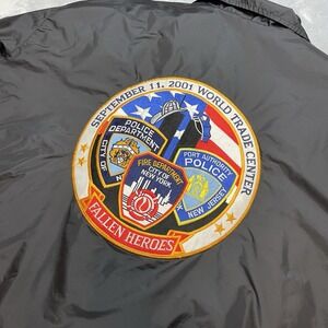 World Trade Center Fallen Heroes Jacket Mens 3XL Black NY Police Fire Port Auth
